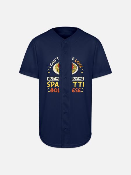 Spaghetti Bolognese - Full Button Jersey - navy