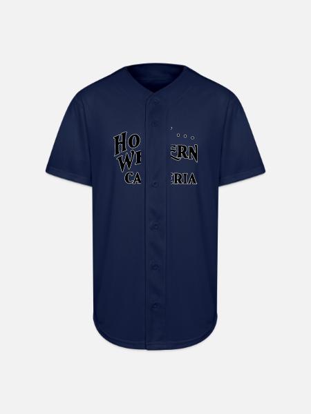 Holly Western Cafeteria Signage - Full Button Jersey - navy