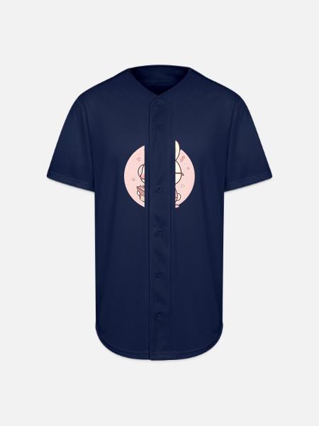 Overthinking Queen Bunny Reading - Full Button Jersey - navy