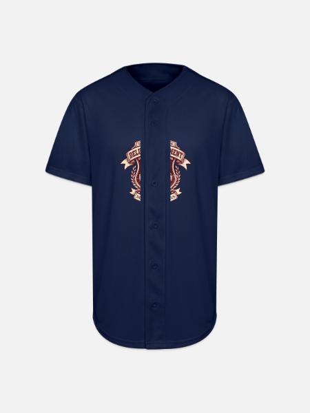 Delulu Department Crest - Full Button Jersey - navy