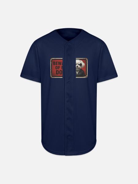 Beware of my dog - Full Button Jersey - navy