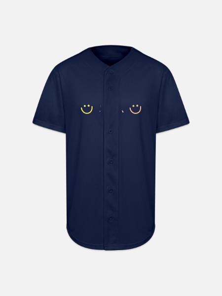 Mood Faces - Full Button Jersey - navy