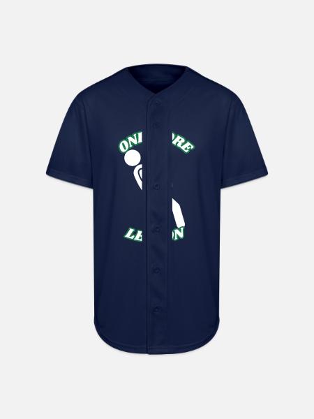 One_More_Lesson_-1- - Full Button Jersey - navy