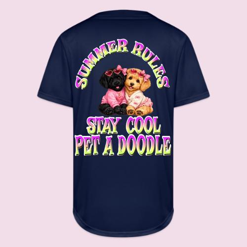 Summer Rules Stay Cool Pet A Doodle Cute Doodle - Full Button Jersey