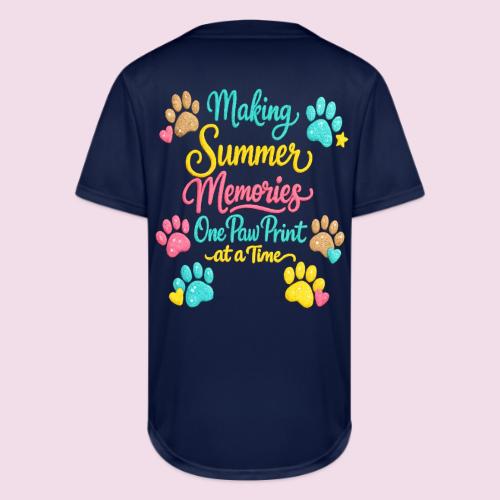 Making Summer Memories Faux Embroidery - Full Button Jersey