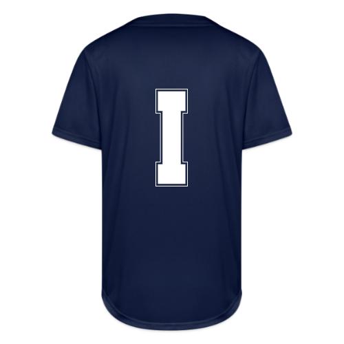 White Letter I – Varsity Alphabet Monogram - Full Button Jersey