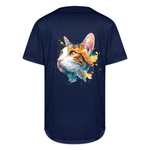 Cat: Feline Ink Burst - Full Button Jersey