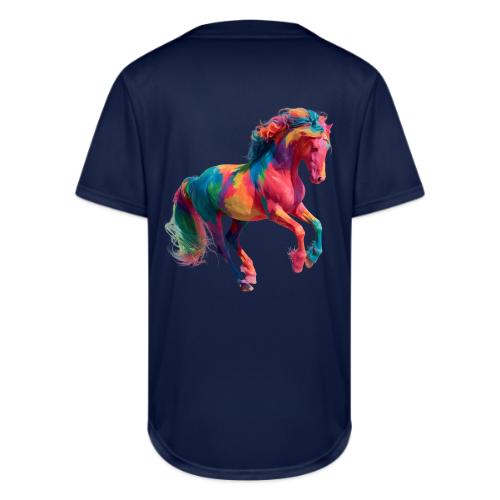Colorful Paint Splatter Horse Art - Full Button Jersey