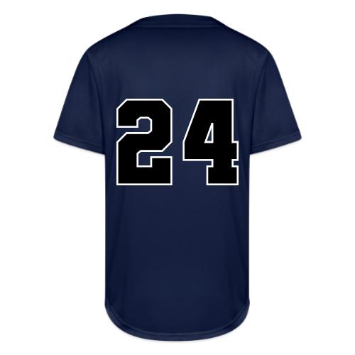 Varsity Number 24 College Font - Full Button Jersey