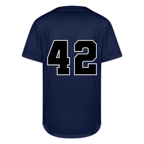 Varsity Number 42 Sports Style - Full Button Jersey