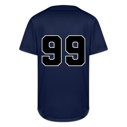 Varsity Number 99 Athletic Font - Full Button Jersey