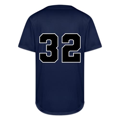 Varsity Number 32 Athletic Design - Full Button Jersey