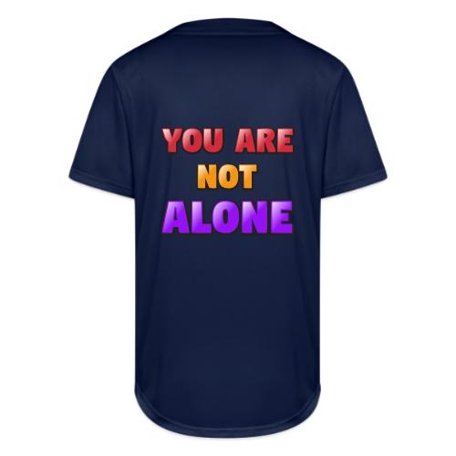 You Are Not Alone – Inspirational Word Art - Full Button Jersey