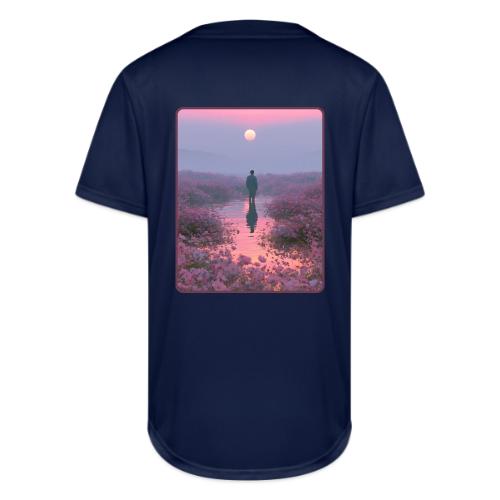 Ethereal Sunset Flower Field Art - Full Button Jersey