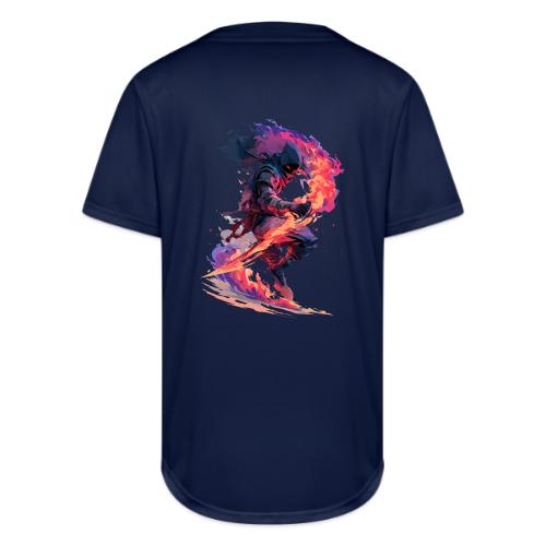 Flaming Ninja Warrior Fantasy Design - Full Button Jersey