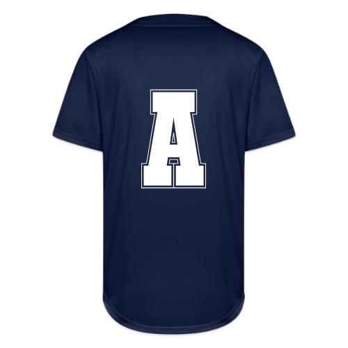 White Letter A – Varsity Alphabet Monogram - Full Button Jersey