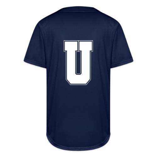 White Letter U – Varsity Alphabet Monogram - Full Button Jersey