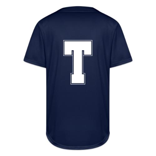 White Letter T – Varsity Alphabet Monogram - Full Button Jersey