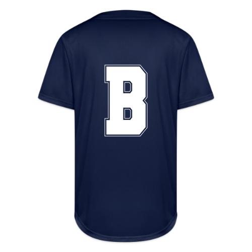 White Letter B – Varsity Alphabet Monogram - Full Button Jersey