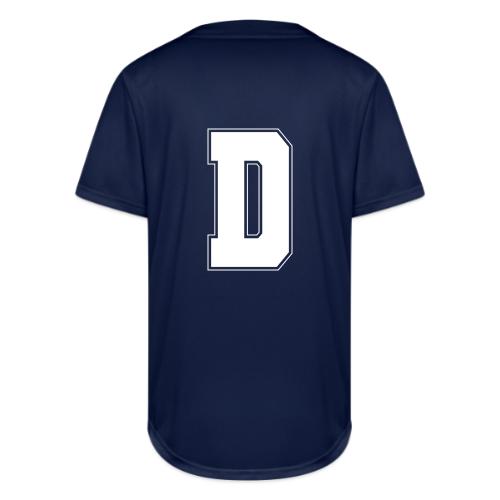 White Letter D – Varsity Alphabet Monogram - Full Button Jersey