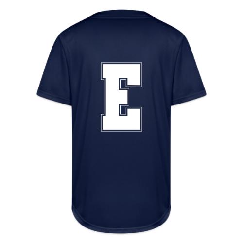 White Letter E – Varsity Alphabet Monogram - Full Button Jersey
