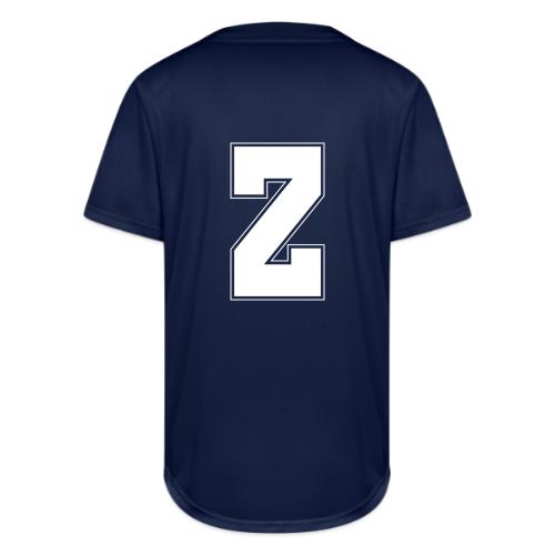 White Letter Z – Varsity Alphabet Monogram - Full Button Jersey