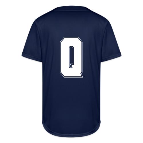 White Letter Q – Varsity Alphabet Monogram - Full Button Jersey