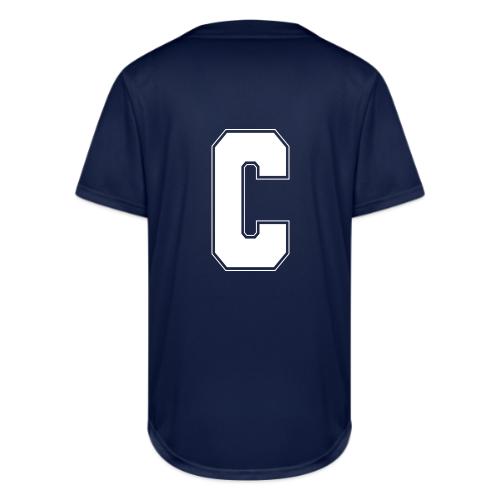 White Letter C – Varsity Alphabet Monogram - Full Button Jersey