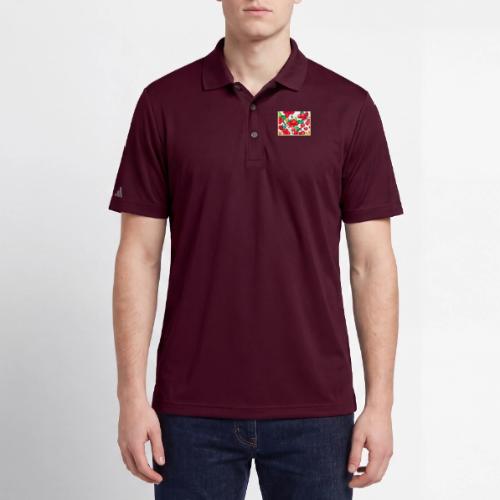 Cherry Pattern Design - Adidas Performance Polo