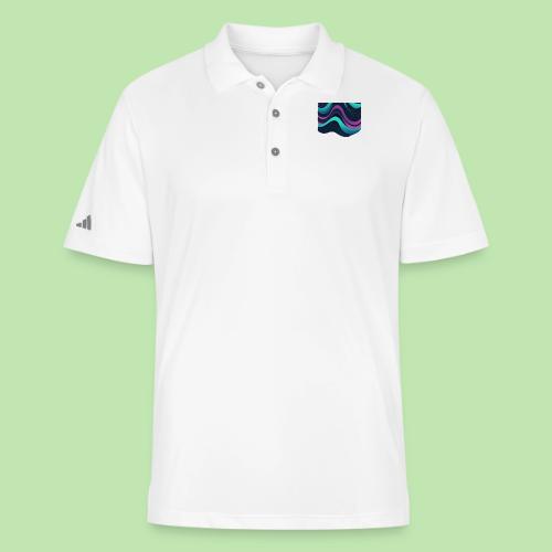 Abstract Wavy Ocean Pattern - Adidas Performance Polo