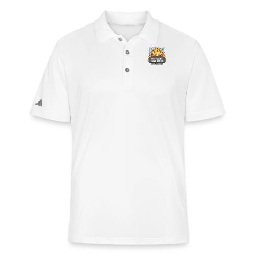 🔥 Funny Dog Meme “This Is Fine, I Have Coffee” - Adidas Performance Polo