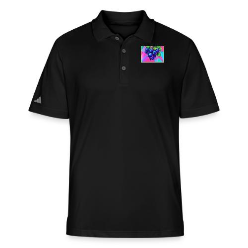 Vibrant Blueberry Artwork - Adidas Performance Polo