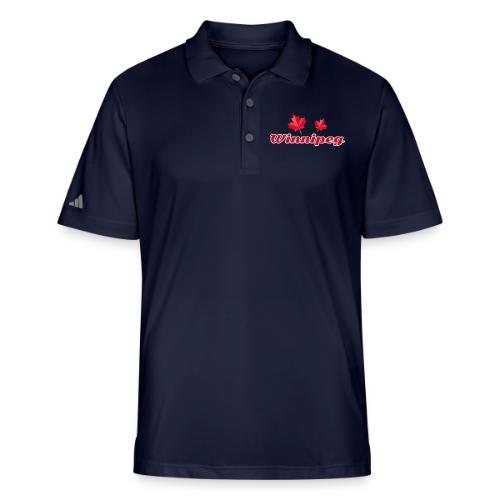 Winnipeg with two red maple leaves - Adidas Performance Polo