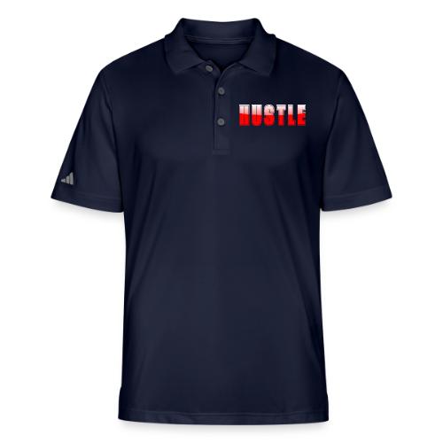 HUSTLE Bold Red Motivational Typography Design - Adidas Performance Polo