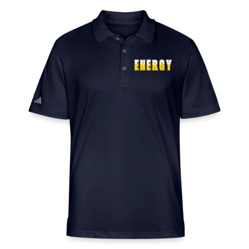 ENERGY Electric Yellow Power Word Design - Adidas Performance Polo