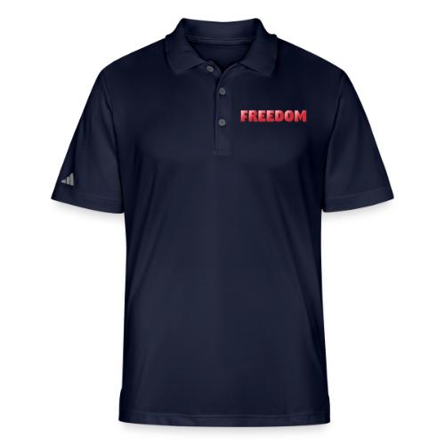 Freedom Bold 3D Word Art Design - Adidas Performance Polo
