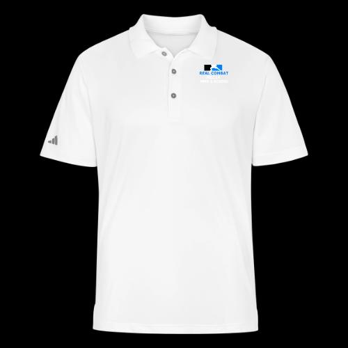 RCM MMA & BOXING Light Blue White Text - Adidas Performance Polo