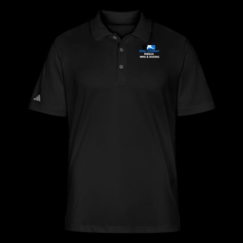 RCM MMA & BOXING Light Blue White Text - Adidas Performance Polo