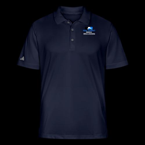 RCM MMA & BOXING Light Blue White Text - Adidas Performance Polo