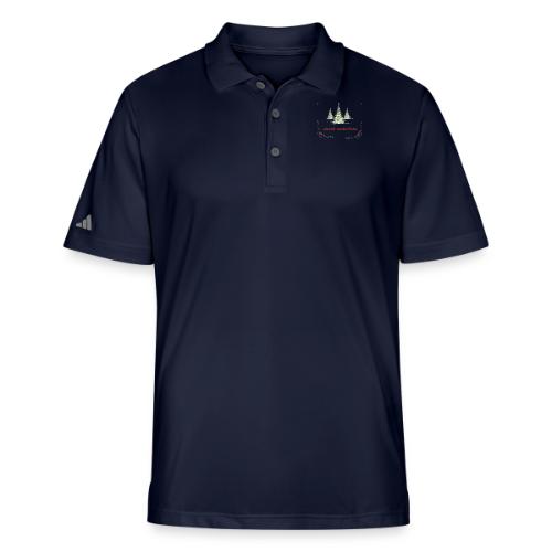 Beautiful Green Christmas Tree Graphic - Adidas Performance Polo