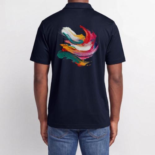 Colorful brushstrokes - Adidas Performance Polo