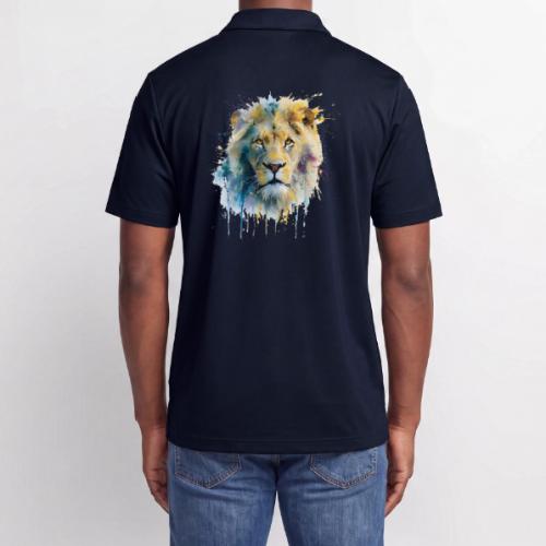 Splash-Art Lion Face - Adidas Performance Polo