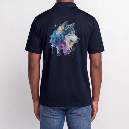 Splash-Art Wolf Head - Adidas Performance Polo