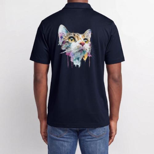 Chromatic Cat Splash - Adidas Performance Polo