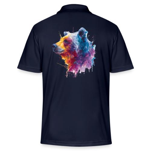 Watercolor Bear Portrait - Adidas Performance Polo