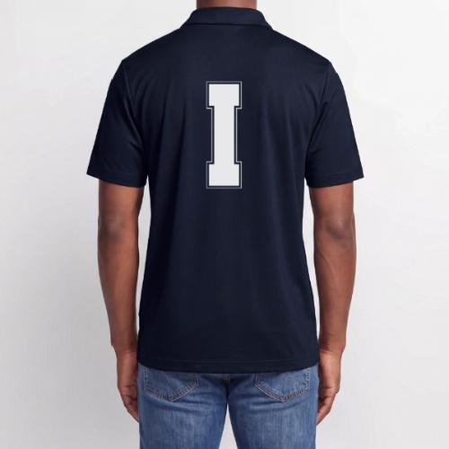 White Letter I – Varsity Alphabet Monogram - Adidas Performance Polo