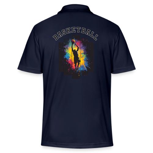 Basketball Slam Dunk Splash Design - Adidas Performance Polo