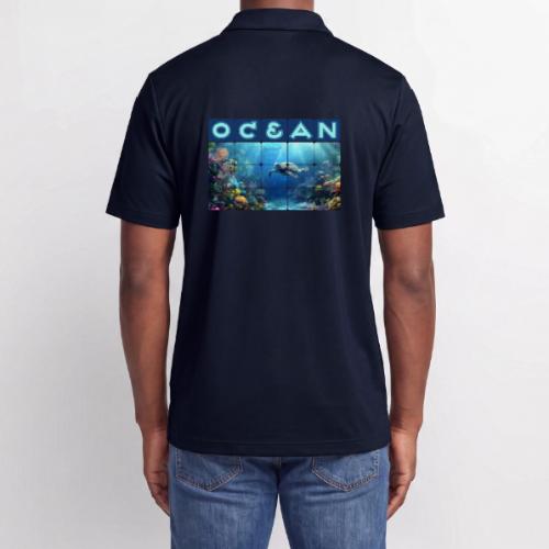 Ocean: Turtle Drift - Adidas Performance Polo