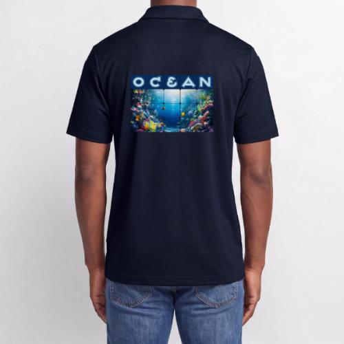 Ocean: Neon Reef Glow - Adidas Performance Polo