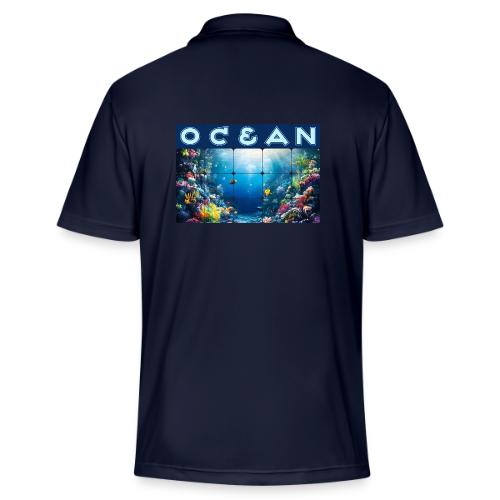 Ocean: Neon Reef Glow - Adidas Performance Polo